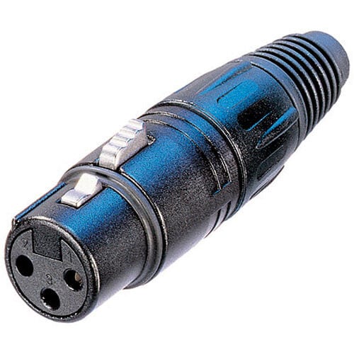 Neutrik NC3FX-B Female Black XLR Connector With Gold Contacts